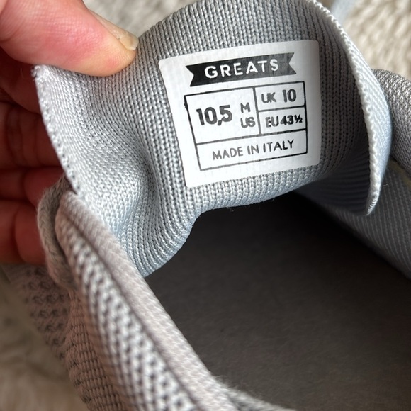 Greats~ The Royale Knit grey/white Men’s size 10.5 - Picture 9 of 10